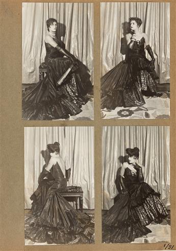 (CROSS DRESSING) A rare album with more than 150 exceptional photographs, all featuring highly stylized and elegant men cross dressing.